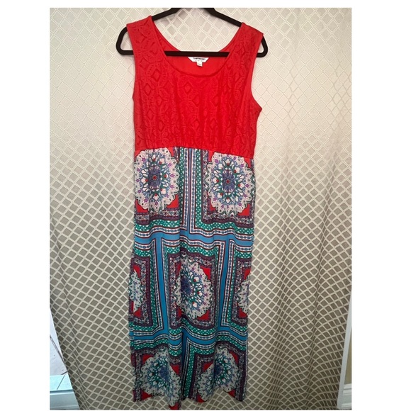 Boho vibe maxi dress size large - Picture 1 of 2